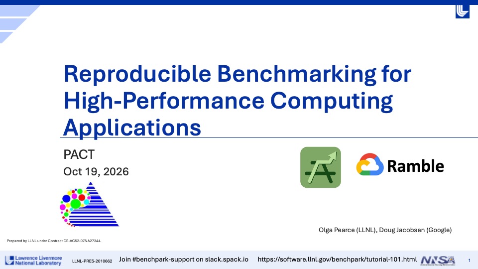 Benchpark Tutorial Slides