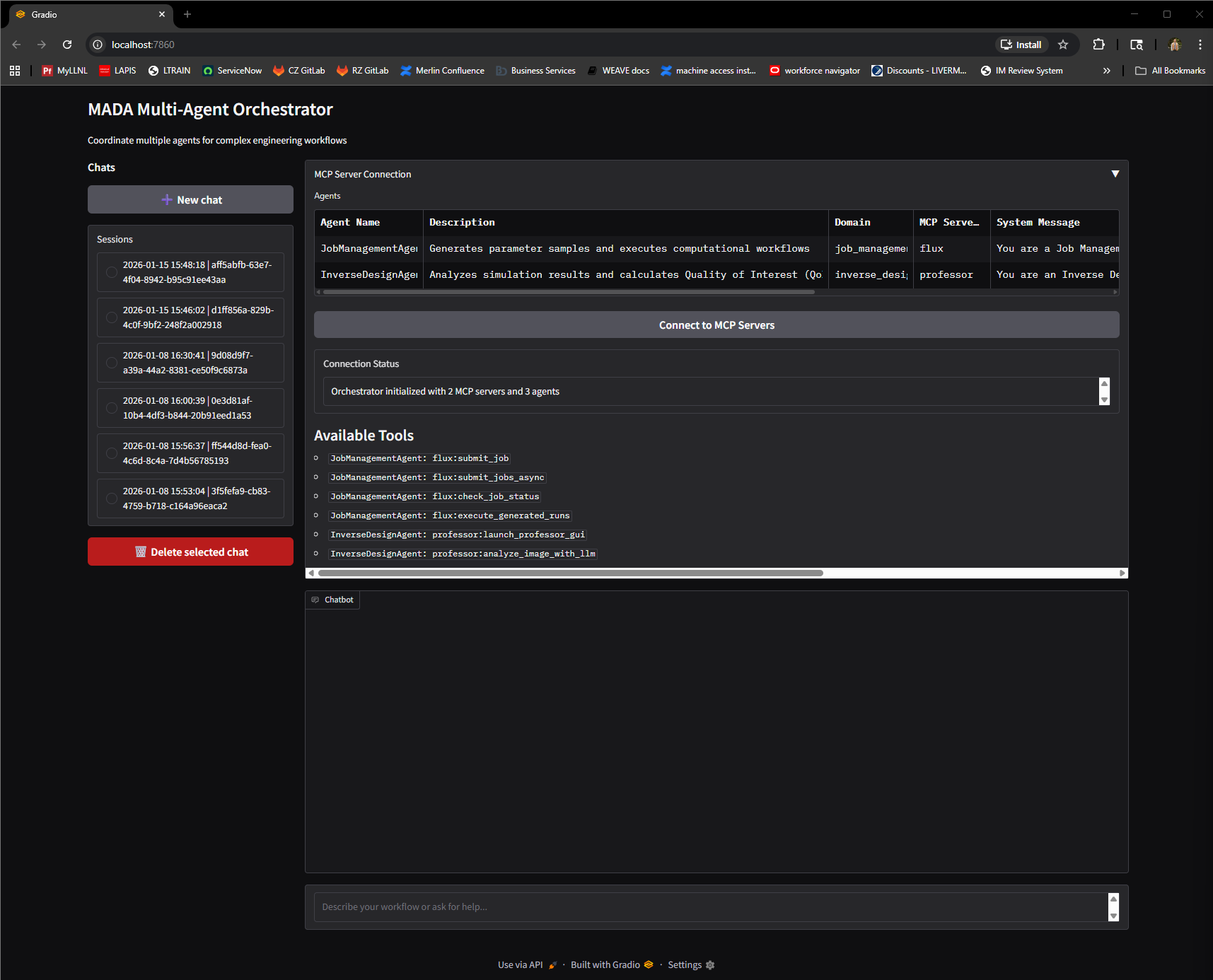 Gradio Connection Status