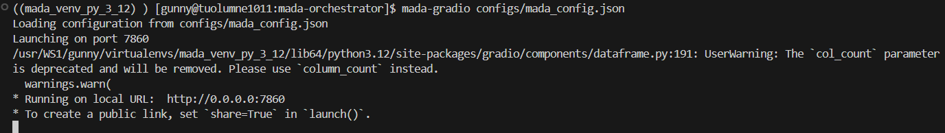Gradio Launch in the Console